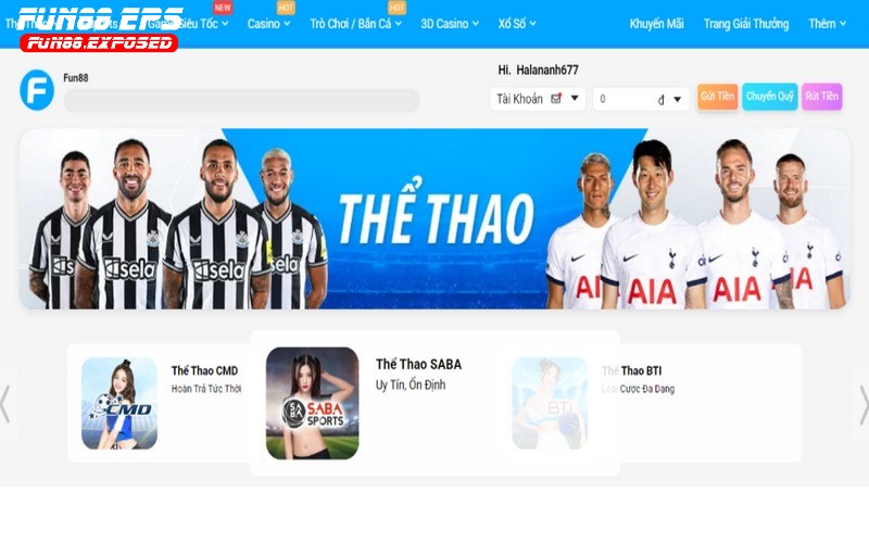 Ca cuoc the thao la sanh choi soi dong ma Fun88 cung cap Cá cược thể thao là sảnh chơi sôi động mà Fun88 cung cấp