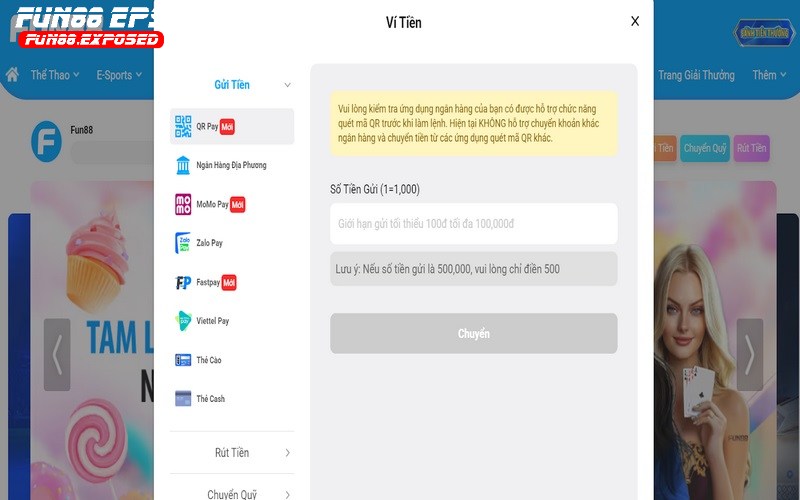 Nap tien Fun88 Nạp tiền Fun88