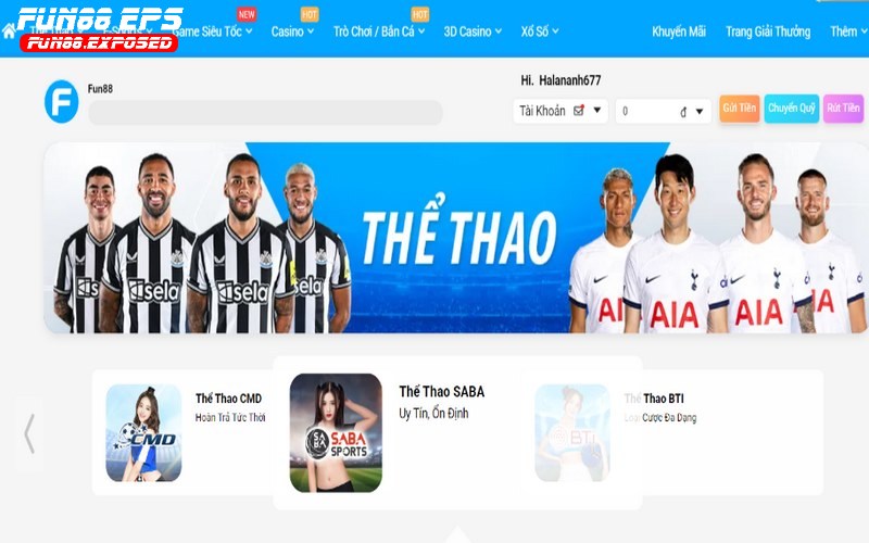 The thao Fun88 Thể thao Fun88